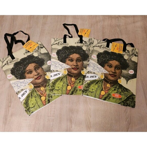 Trader Joe’s reusable Bag Crew Member Jolene & Joni Home Cooking NEW WITH TAGS - Picture 1 of 4